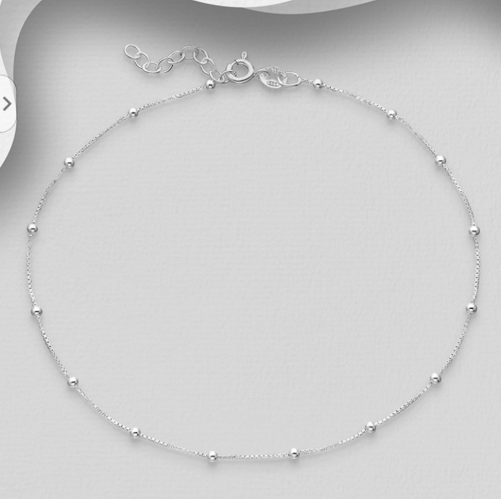 ❤️❤️Silver Ball Anklet
